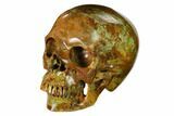 Realistic, Polished Autumn Jasper Skull #150876-2